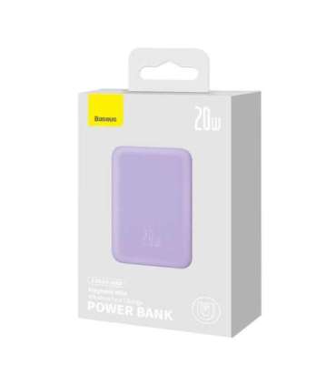 Powerbank Baseus Magnetic Mini 10000mAh, USB-C  20W MagSafe (purple)