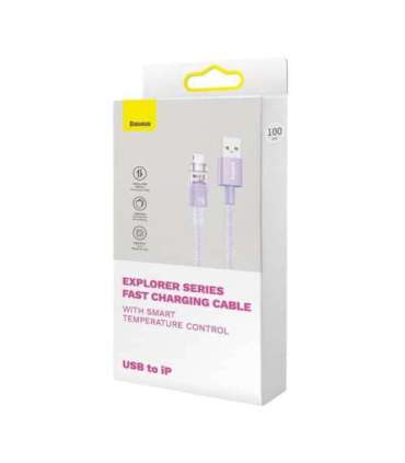 Fast Charging cable Baseus USB-A to Lightning Explorer Series 1m 2.4A (purple)