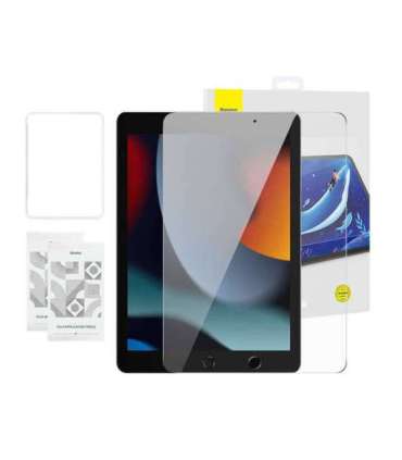 Tempered Glass Baseus Crystal 0.3 mm for iPad Pro/Air3/ 10,2" iPad 7/8/9 (2szt.) + cleaning kit