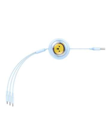 Charging Cable 3w1 Baseus USB to USB-C, USB-M, Lightning 3,5A, 1,1m (blue)