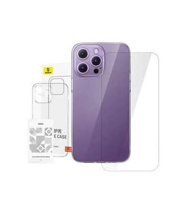Clear Case Baseus iPhone 14 Pro Max+ tempered glass