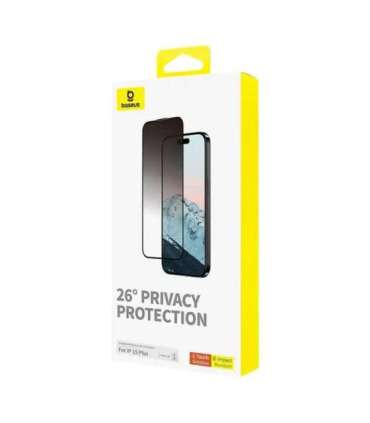 Privacy Protection Tempered Glass Baseus Diamond iPhone 15 Plus