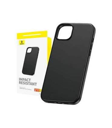 Phone Case for iPhone 15 Plus Baseus Fauxther Series (Black)