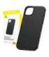 Phone Case for iPhone 15 ProMax Baseus Fauxther Series (Black)