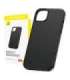 Phone Case for iPhone 15 ProMax Baseus Fauxther Series (Black)