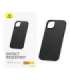 Phone Case for iPhone 15 ProMax Baseus Fauxther Series (Black)