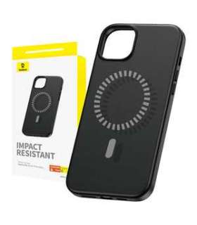 Magnetic Phone Case for iPhone 15 ProMax Baseus Fauxther Series (Black)