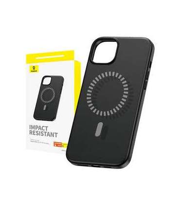 Magnetic Phone Case for iPhone 15 ProMax Baseus Fauxther Series (Black)
