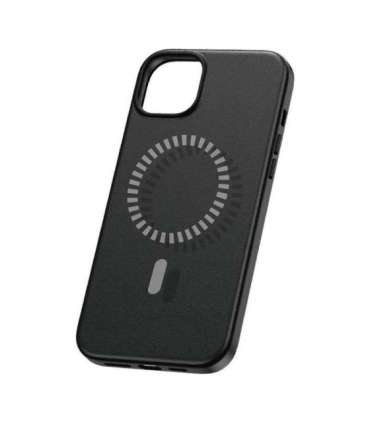 Magnetic Phone Case for iPhone 15 Plus Baseus Fauxther Series (Black)