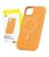 Magnetic Phone Case for iPhone 15 Plus Baseus Fauxther Series (Orange)