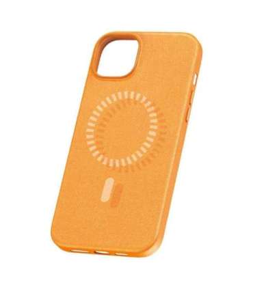 Magnetic Phone Case for iPhone 15 Plus Baseus Fauxther Series (Orange)