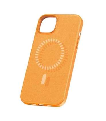 Magnetic Phone Case for iPhone 15 Baseus Fauxther Series (Orange)