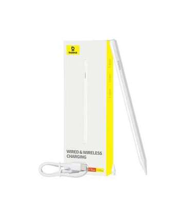 Active stylus Baseus Smooth Writing Series with wireless and cabled charging (White)