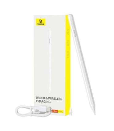 Active stylus Baseus Smooth Writing Series with wireless and cabled charging (White)