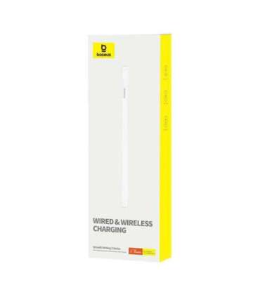 Active stylus Baseus Smooth Writing Series with wireless and cabled charging (White)
