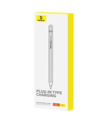 Active stylus Baseus Smooth Writing Series with plug-in charging, lightning (White)