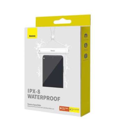Waterproof phone case Baseus AquaGlide with Cylindrical Slide Lock (white)