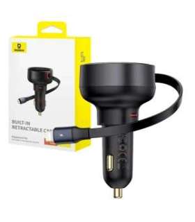 Car Charger Baseus Enjoyment Pro with lightning cable + USB-C , 55W (black)