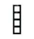 Quadruple frame socket Avatto N-TS10-Frame-B4 (black)