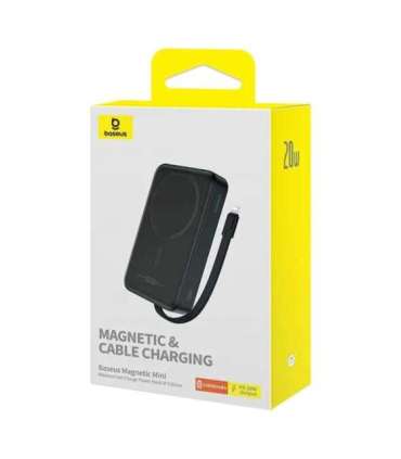 Powerbank Baseus Magnetic Mini 10000mAh, Lightning 20W MagSafe (black)
