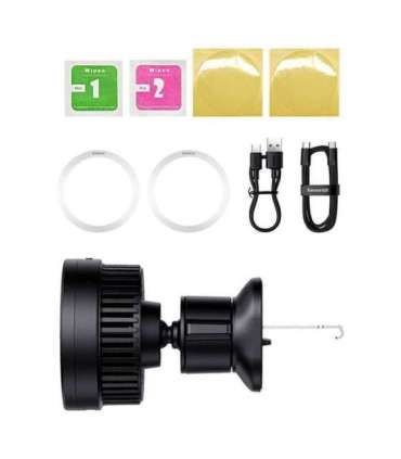Magnetic Car Phone Holder Baseus MagPro 15W (black)