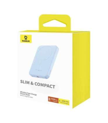 Magnetic Mini Powerbank Baseus 5000mAh, USB-C 20W (blue)