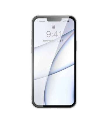 Baseus Frosted Glass Case for iPhone 13 Pro (black) + tempered glass