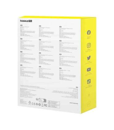 Hub Baseus T-Space with USB-C to USB-C cables for Tesla Cars (black)