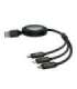 3-in-1 Baseus Free2Draw USB to M+L+C 100W cable, 1.1 m (black)