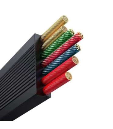 Fast Charging Cable 3in1 Baseus Free2Draw USB-C to USB-C/Lightning/Micro 100W, 1,1m (black)