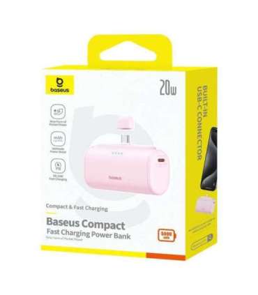 Powerbank Baseus Compact USB-C 5000mAh, 20W (pink)