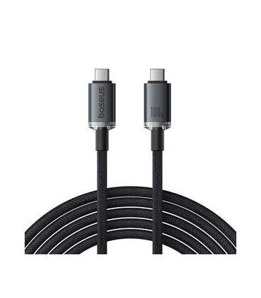 Fast Charging Cable Baseus Crystal Shine USB-C to USB-C 100W, 1,5m, 20Gb (black)