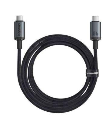 Fast Charging Cable Baseus Crystal Shine USB-C to USB-C 100W, 1,5m, 20Gb (black)