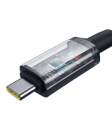 Fast Charging Cable Baseus Crystal Shine USB-C to USB-C 100W, 1,5m, 20Gb (black)