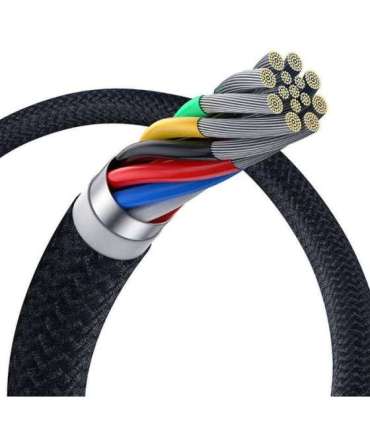 Fast Charging Cable Baseus Crystal Shine USB-C to USB-C 100W, 1,5m, 20Gb (black)