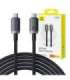 Fast Charging Cable Baseus Crystal Shine USB-C to USB-C 100W, 1,5m, 20Gb (black)