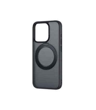 Phone Case with Stand Baseus SkyRing 360° for iP 15 +tempered-glass and cleaning kit (black)