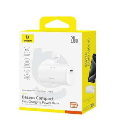 Powerbank OS-Baseus Compact IP 5000mAh 20W (white)