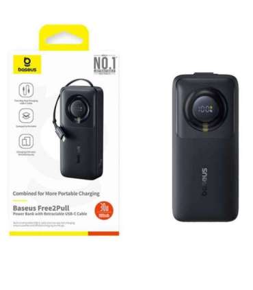 Powerbank Baseus OS Free2Pull 10000mAh 30W +cable (black)
