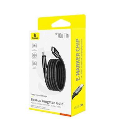 Baseus Tungsten Gold Charging Cable USB-C to USB-C 100W 1m (black)