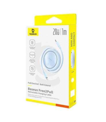 USB Cable Baseus Free2Pull USB-C to iP 20W 1m (blue)