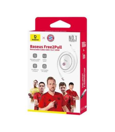 Baseus USB-C to USB-C 100W Charging Cable (White) Bayern Edition