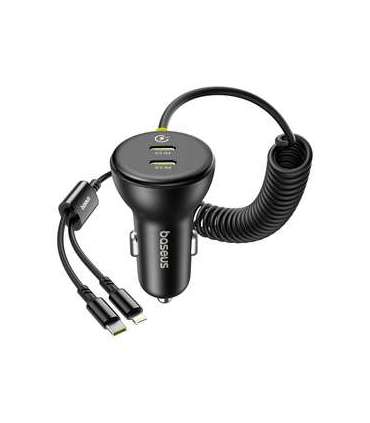 60W Baseus USB-C car charger + Lightning cable (Black)