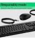 HP 225 G2 USB Wired Mouse Keyboard Combo, Copilot Key - Black - US ENG