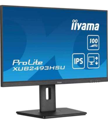 LCD Monitor|IIYAMA|23.8"|Business|Panel IPS|1920x1080|16:9|100Hz|Matte|1 ms|Speakers|Swivel|Pivot|Height adjustable|Tilt|XUB2493