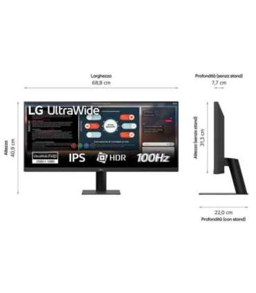 LG 29U511A-B computer monitor 73.7 cm (29") 2560 x 1080 pixels WFHD LCD Black
