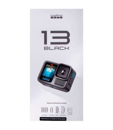 GoPro HERO13 BLACK action sports camera 27.6 MP 5.3K Ultra HD CMOS 25.4 / 1.9 mm (1 / 1.9") Wi-Fi 121 g