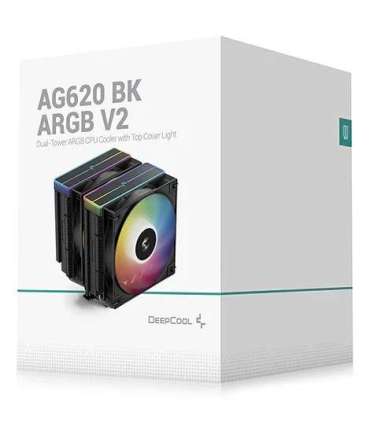 DeepCool AG620 BK ARGB V2 Chipset, Motherboard Air cooler 12 cm Black 1 pc(s)