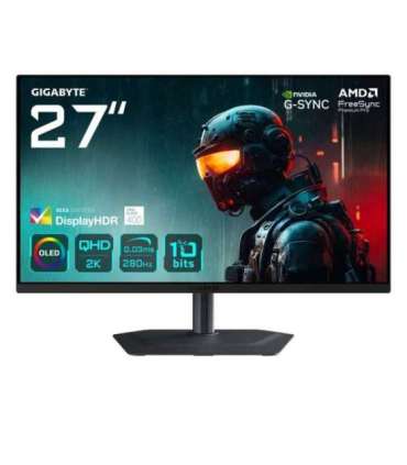 GIGABYTE MO27Q2A 27” OLED 2K QHD Gaming Monitor - 2560 x 1440, 280Hz, 0.03ms, 250 cd/m², FreeSync Premium Pro,