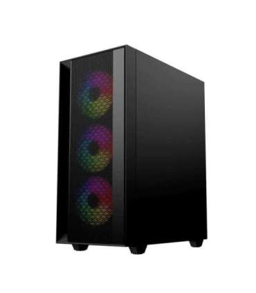 Gembird Fornax 4000 ARGB gaming ATX computer case, Midi Tower, backlight, Black